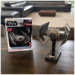 4D Build TIE Advanced X1 assembly parts laid out for easy building.
