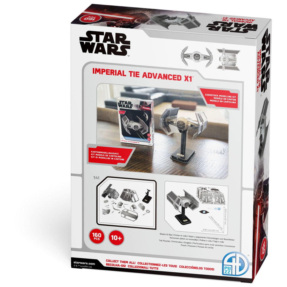 4D Build TIE Advanced X1 packaging box protects the kit during shipping.