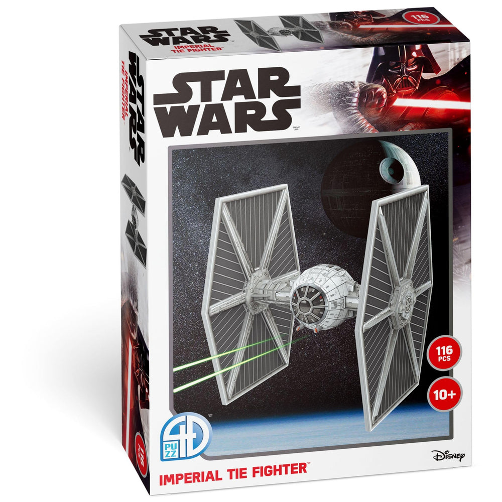 4D Build Tie Fighter model kit cover showing start of the collectible build