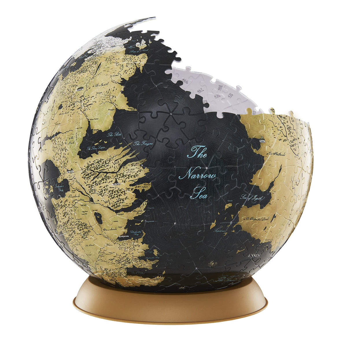 4D Cityscape GoT globe puzzle on display stand for home or office decor