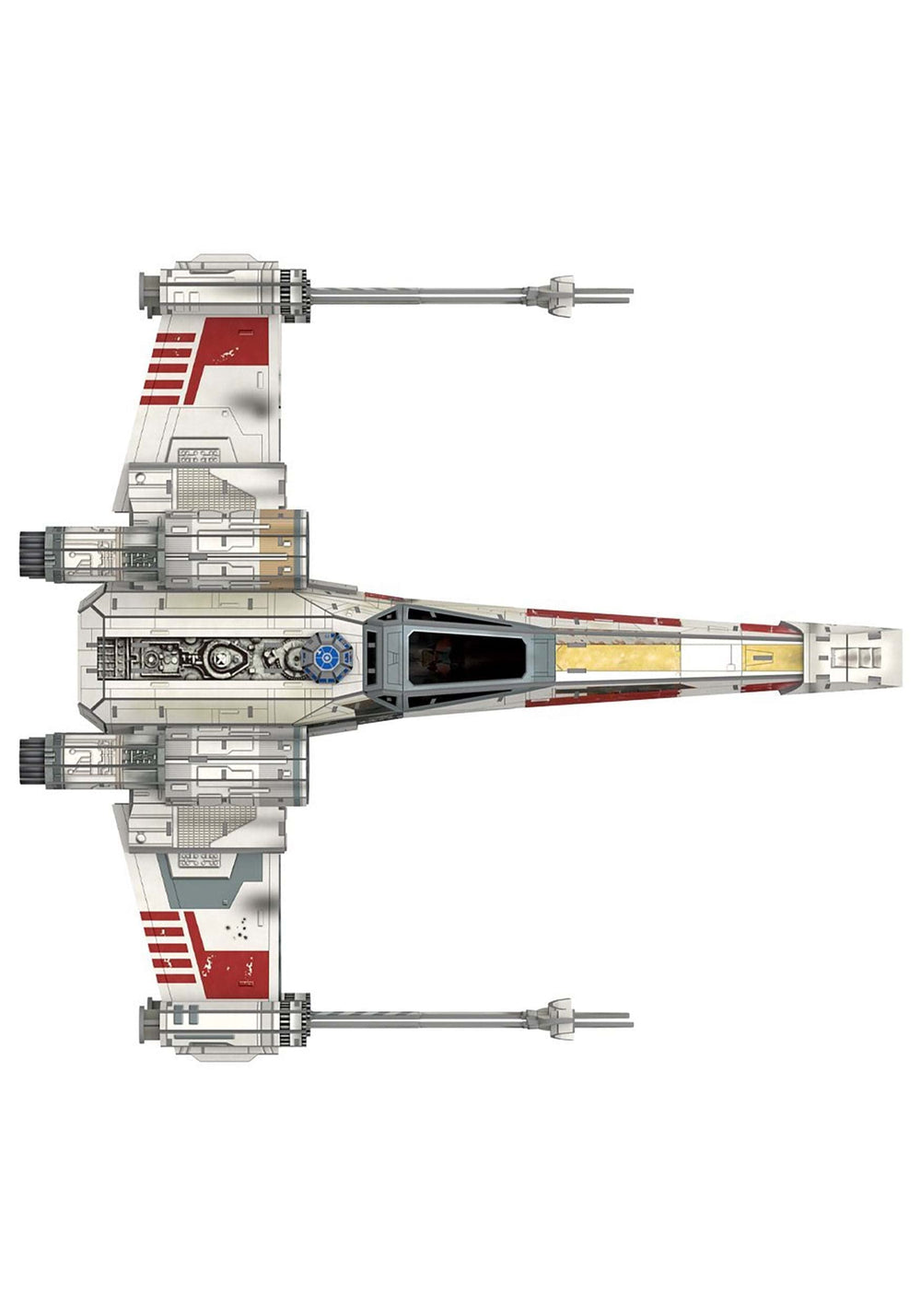 4D Cityscape Star Wars T-65 X-Wing display stands, ideal for showcasing finished models.
