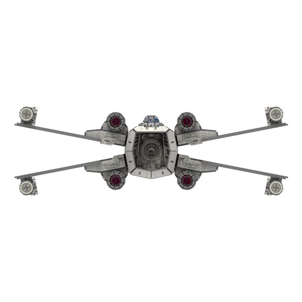 4D Cityscape Star Wars T-65 X-Wing finished display, ready for shelf.