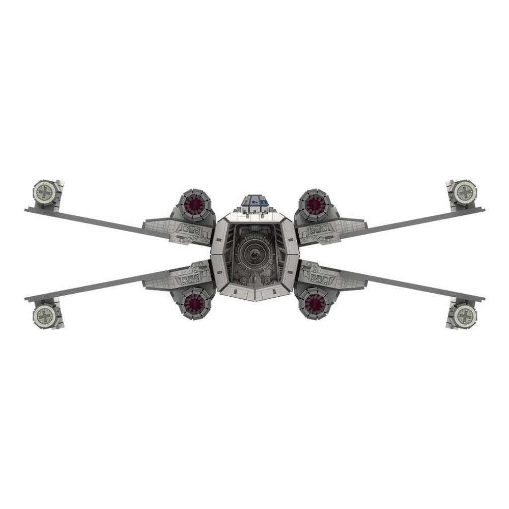 4D Cityscape Star Wars T-65 X-Wing finished display, ready for shelf.