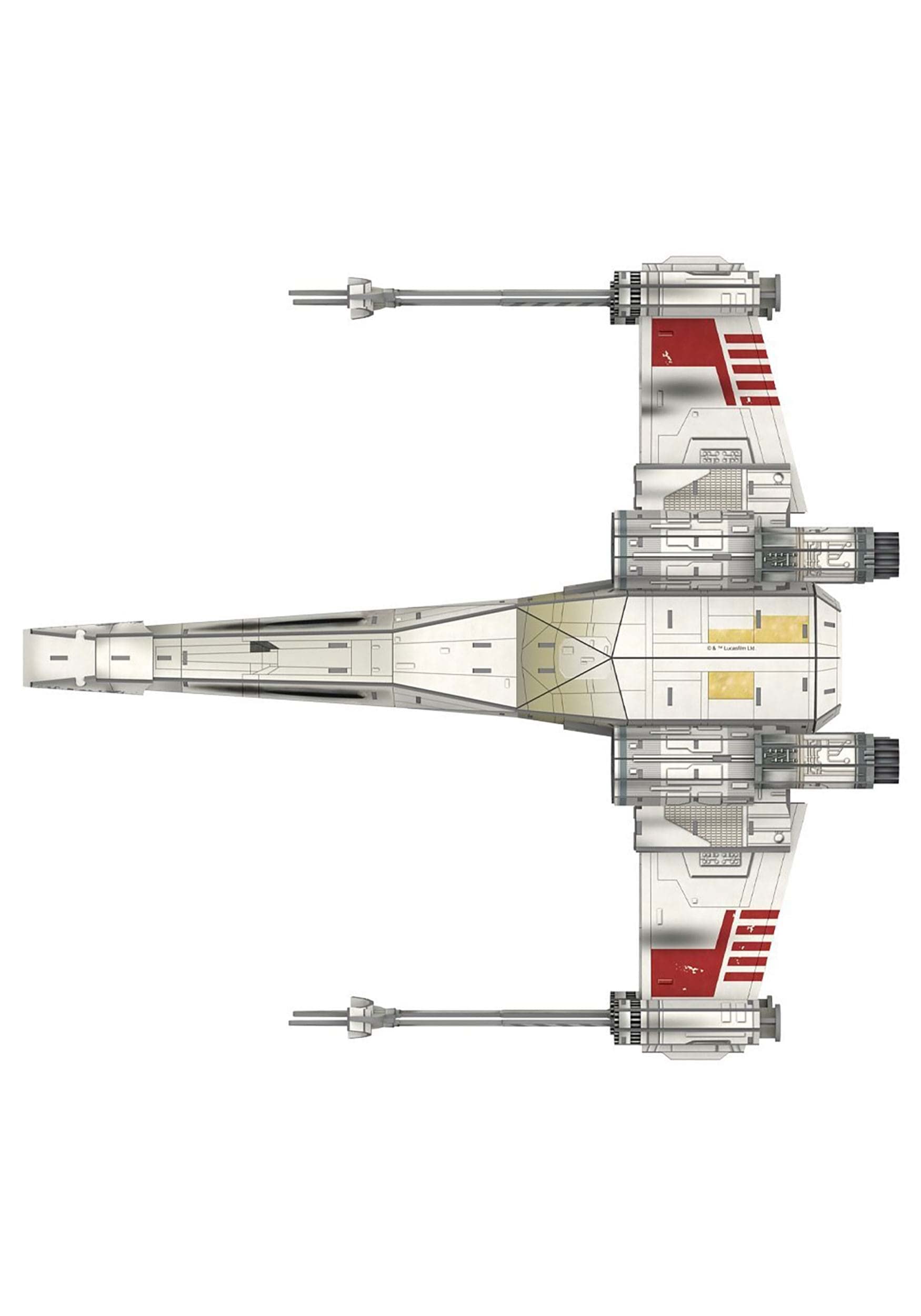4D Cityscape Star Wars T-65 X-Wing glue tube, precise amounts support smooth assembly.