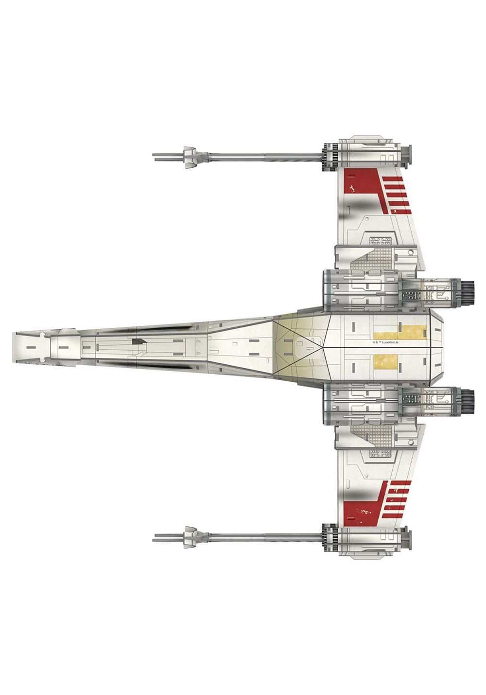 4D Cityscape Star Wars T-65 X-Wing glue tube, precise amounts support smooth assembly.