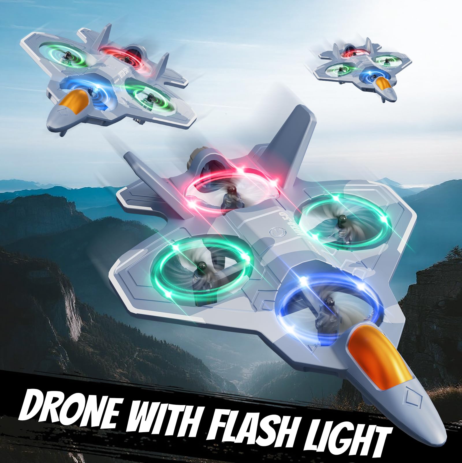 4DRC foam RC plane with LED lights for night flight fun.