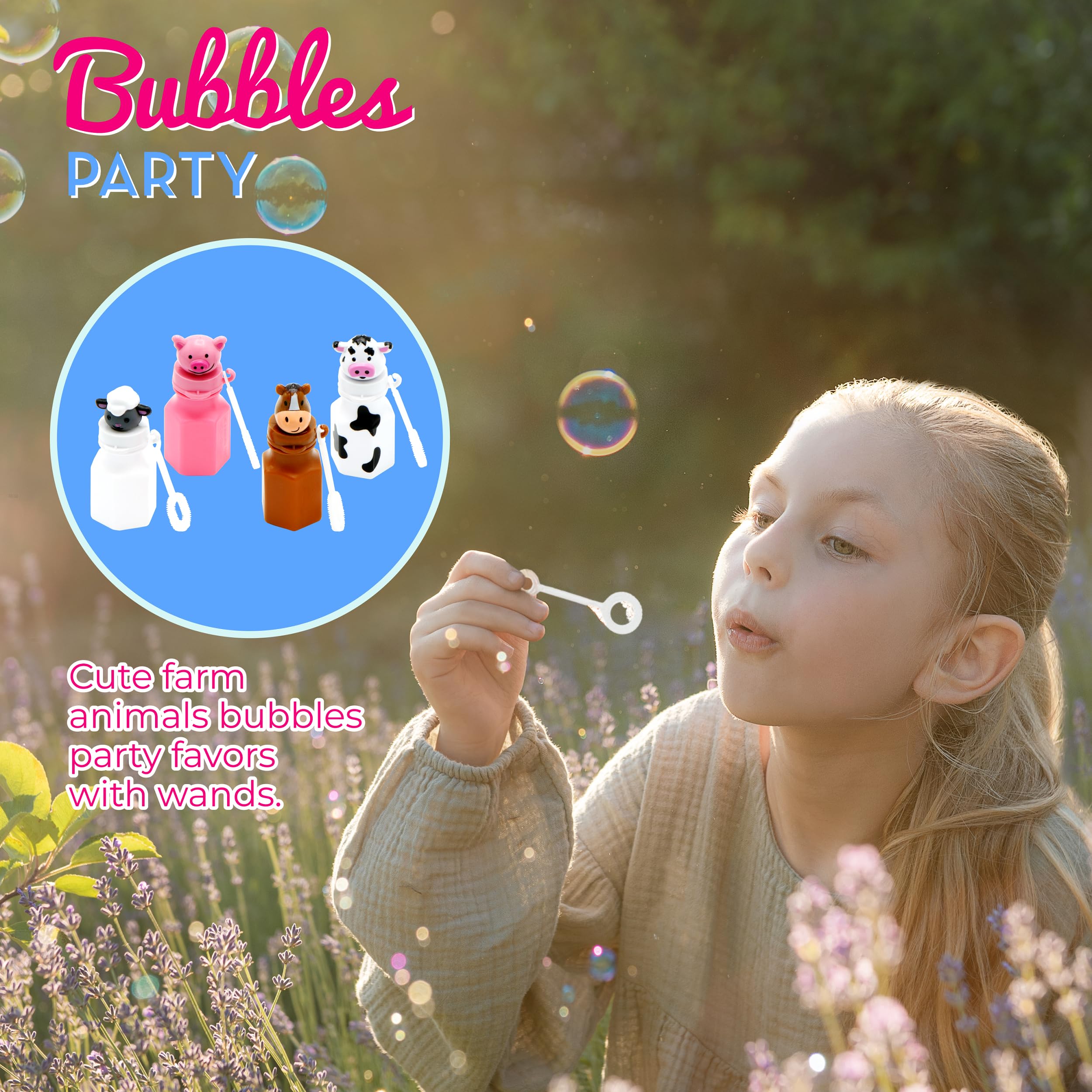 4E's Novelty barnyard horse wand bubbles for easy, mess-free play.