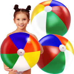 4E's Novelty 20in rainbow beach ball colors ideal for visibility on beaches