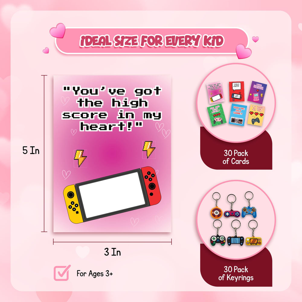 4E's Novelty card design variation showcases multiple game-themed valentine options.
