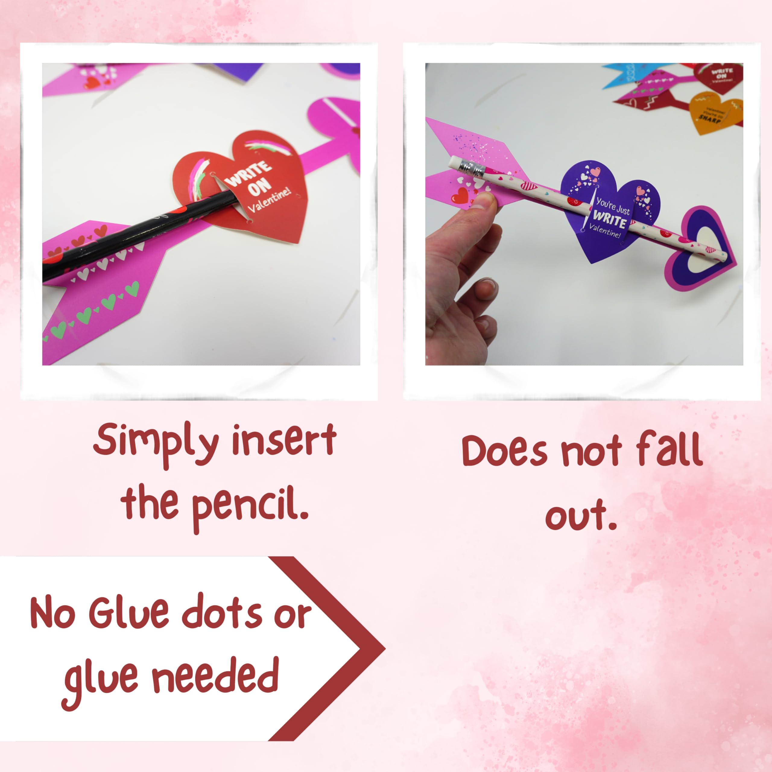4E's Novelty valentines pencils in classroom activity context.