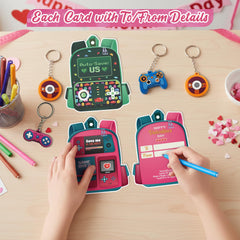 4E's Novelty classroom valentines exchange setup, organized school day activity