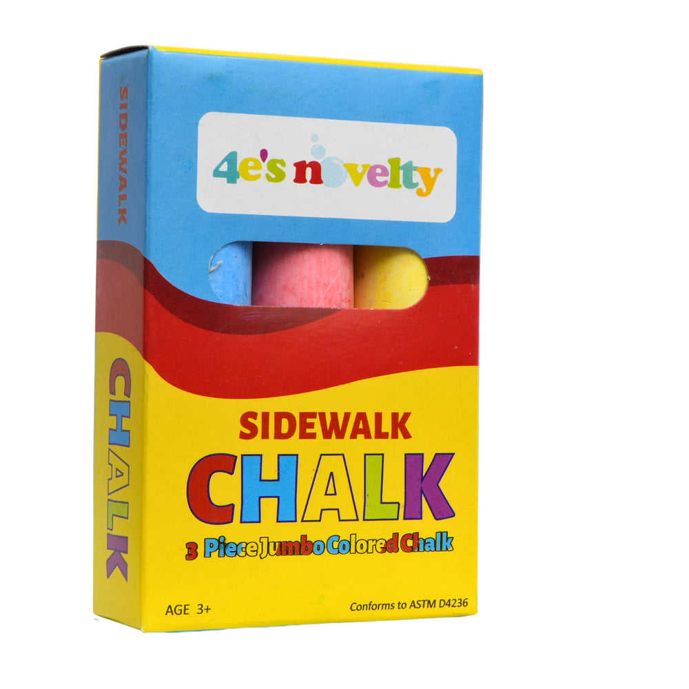 Vibrant yellow blue red color pack from 4E's Novelty chalk set