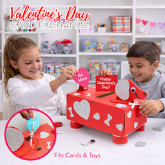 4E's Novelty Valentines Mailbox with foam stickers for quick, mess-free decorating