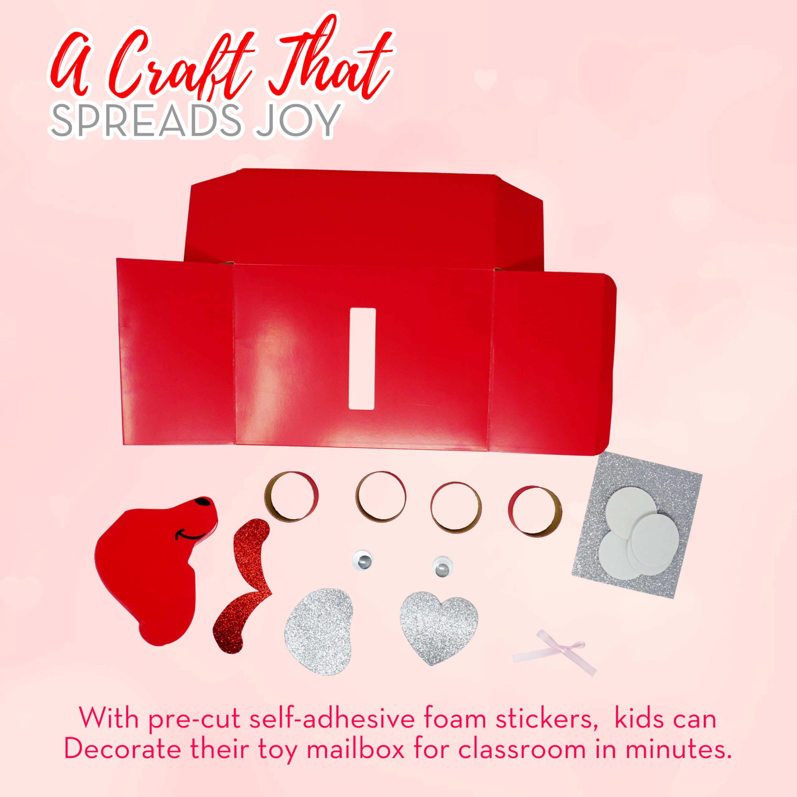 4E's Novelty Valentines Mailbox keepsake holds valentines after classroom exchanges