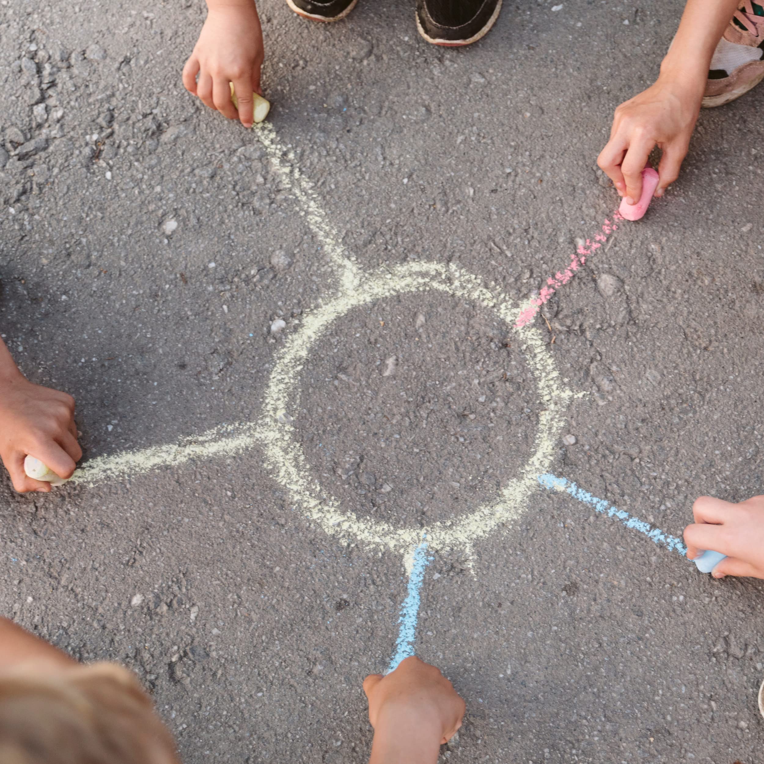 Easter basket stuffer idea using 4E's Novelty sidewalk chalk