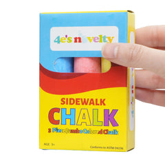4E's Novelty jumbo chalk sticks 4.25 inches shown in box for toddlers