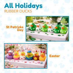 4E's Novelty candy cane duck adds festive charm to bath toys.