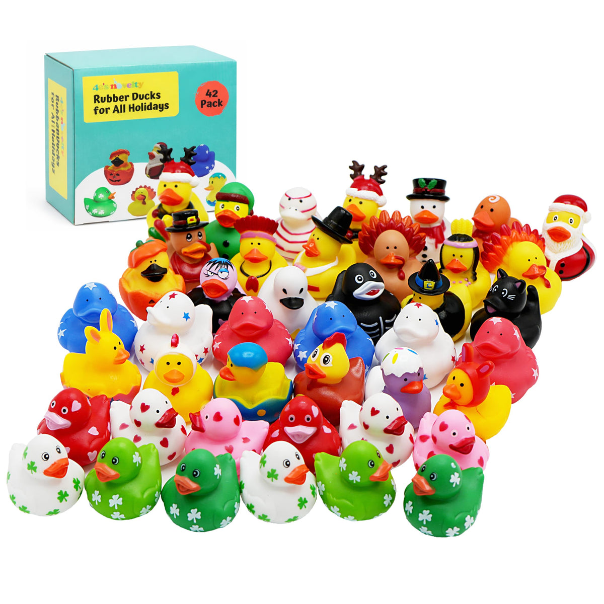 4E's Novelty Santa rubber duck for festive bath time and holiday smiles.