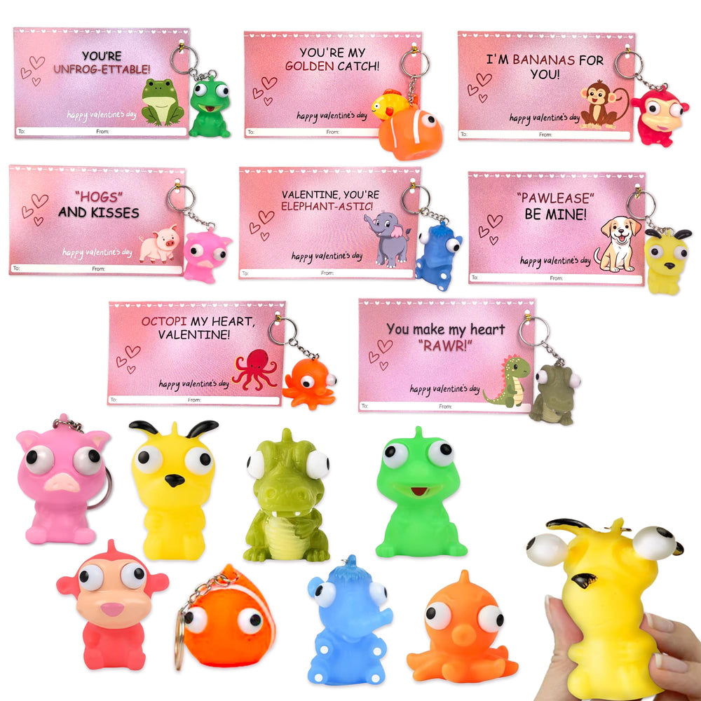 Valentines kit with 24 cards and 24 eye toys ready for gifting