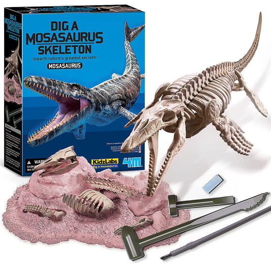 4M Dig a Mosasaurus block: hands-on paleontology exploration.
