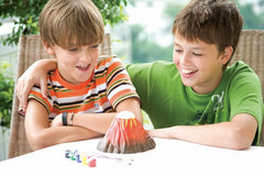 4M KidzLabs paint set and brush for colorful volcanic scenery