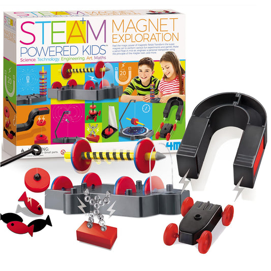 4M STEAM magnet wand in action promoting hands-on magnetism exploration for curious kids