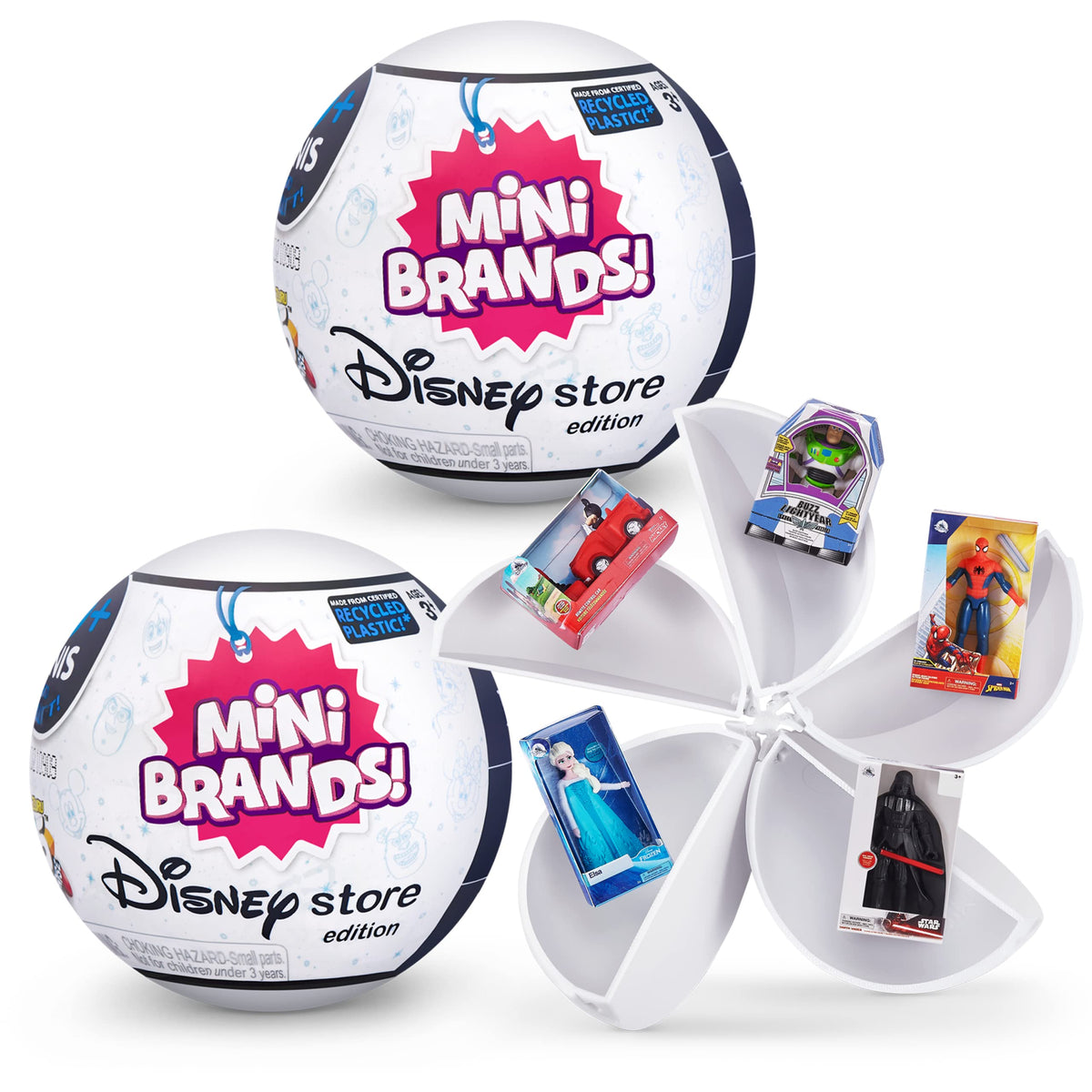 5 Surprise Disney Mini Brands capsule opening shown for collectors