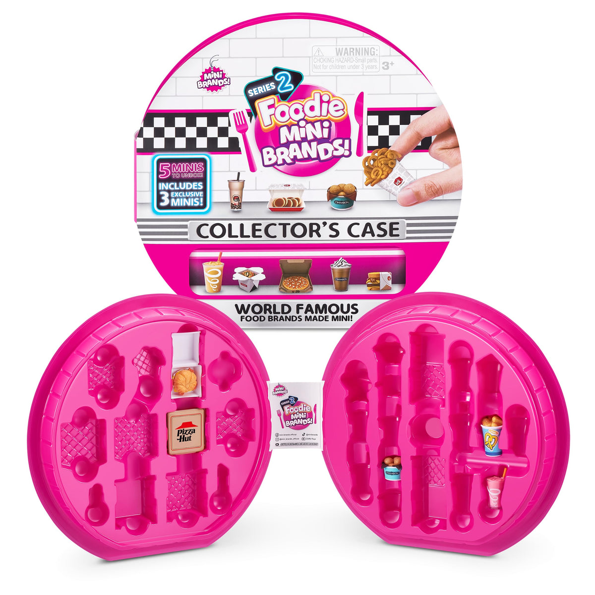 5 Surprise Mini Brands Foodie Series 2 Collector Case opened for organized display