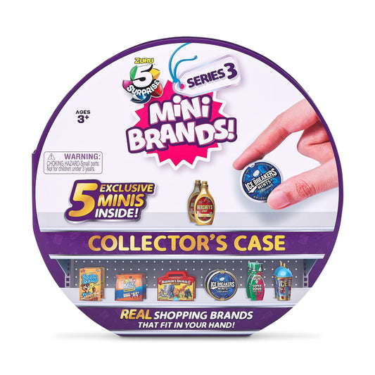 The 5 Surprise Mini Brands Series 3 Collector Case front view for organized display