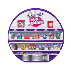 Inside view shows display-ready Mini Brands Series 3 minis organized neatly