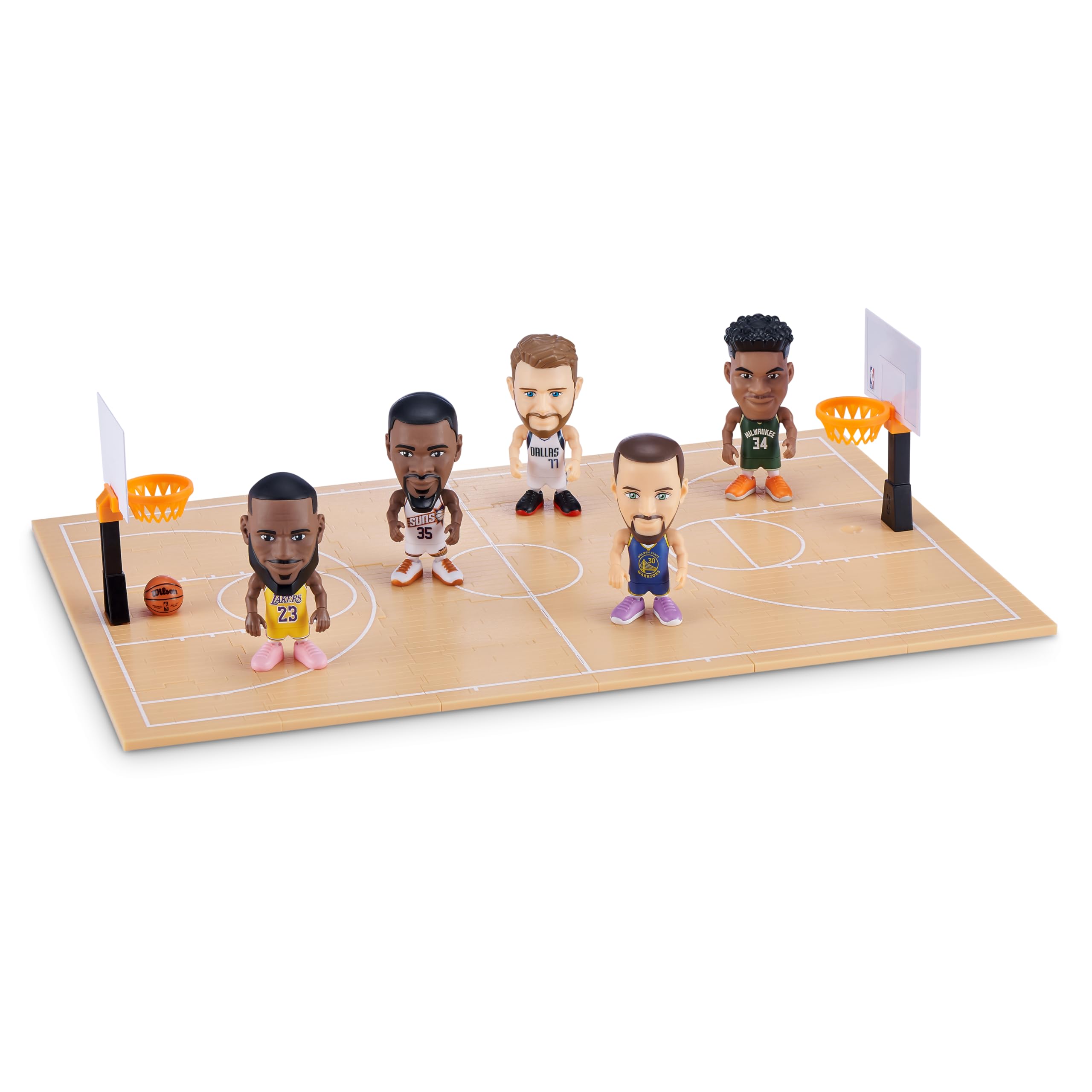 5 Surprise NBA Ballers Series 1 rare figurine captured in game-time celebration pose