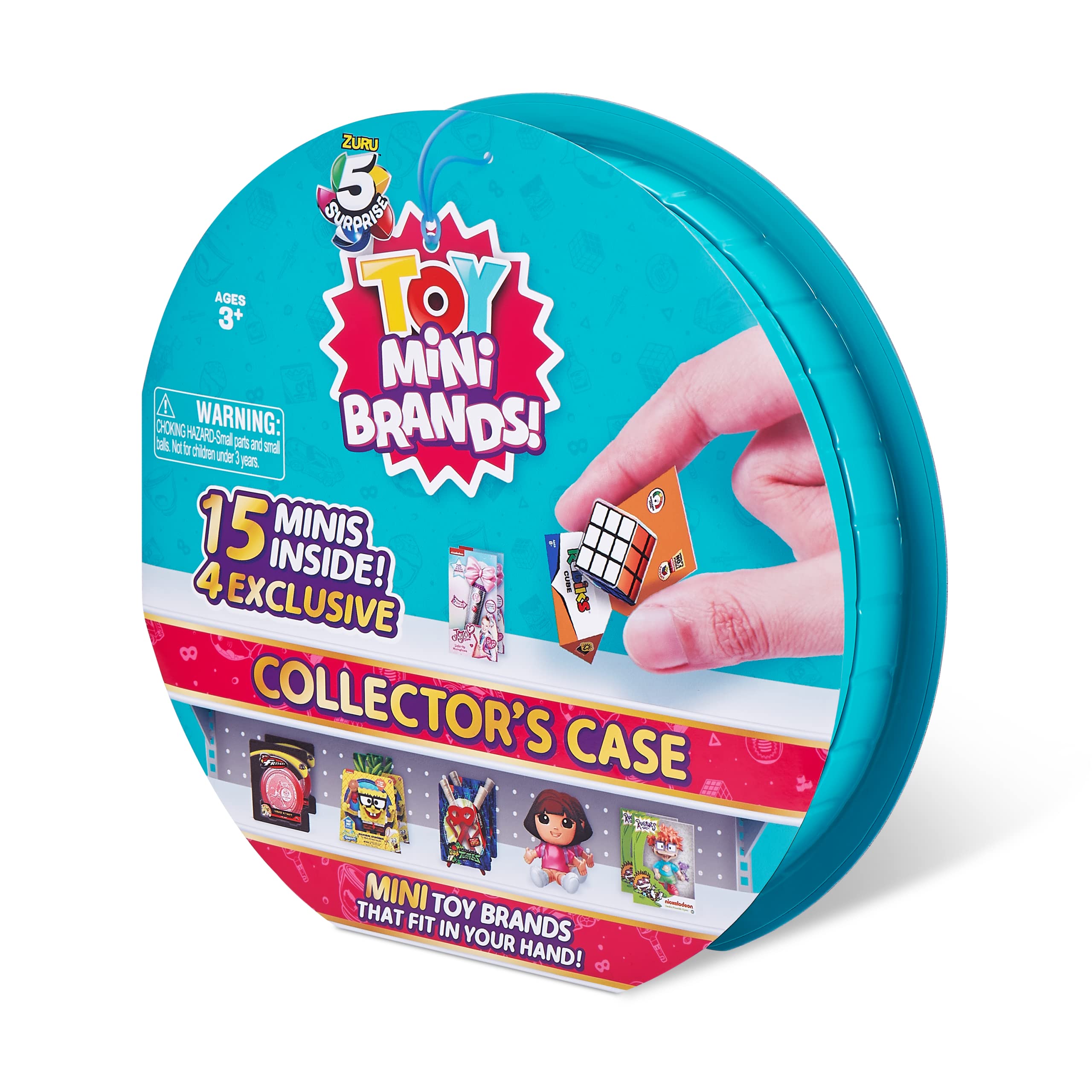 Open 5 Surprise case with minis for quick access and display.