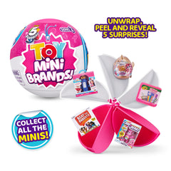 5 Surprise Mini Brands miniature collection display sparks imaginative play and swapping