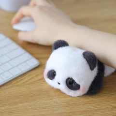 52TOYS Display-ready panda on desk; charming decor piece for shelves and desks.