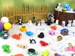 60Pcs Random 3D Printed Animals figurine-4 designed for posing and storytelling.