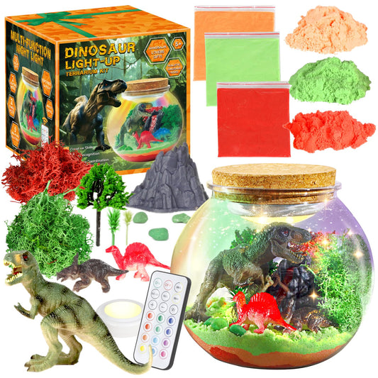 7july dinosaur terrarium kit with dino toys for hands-on learning.