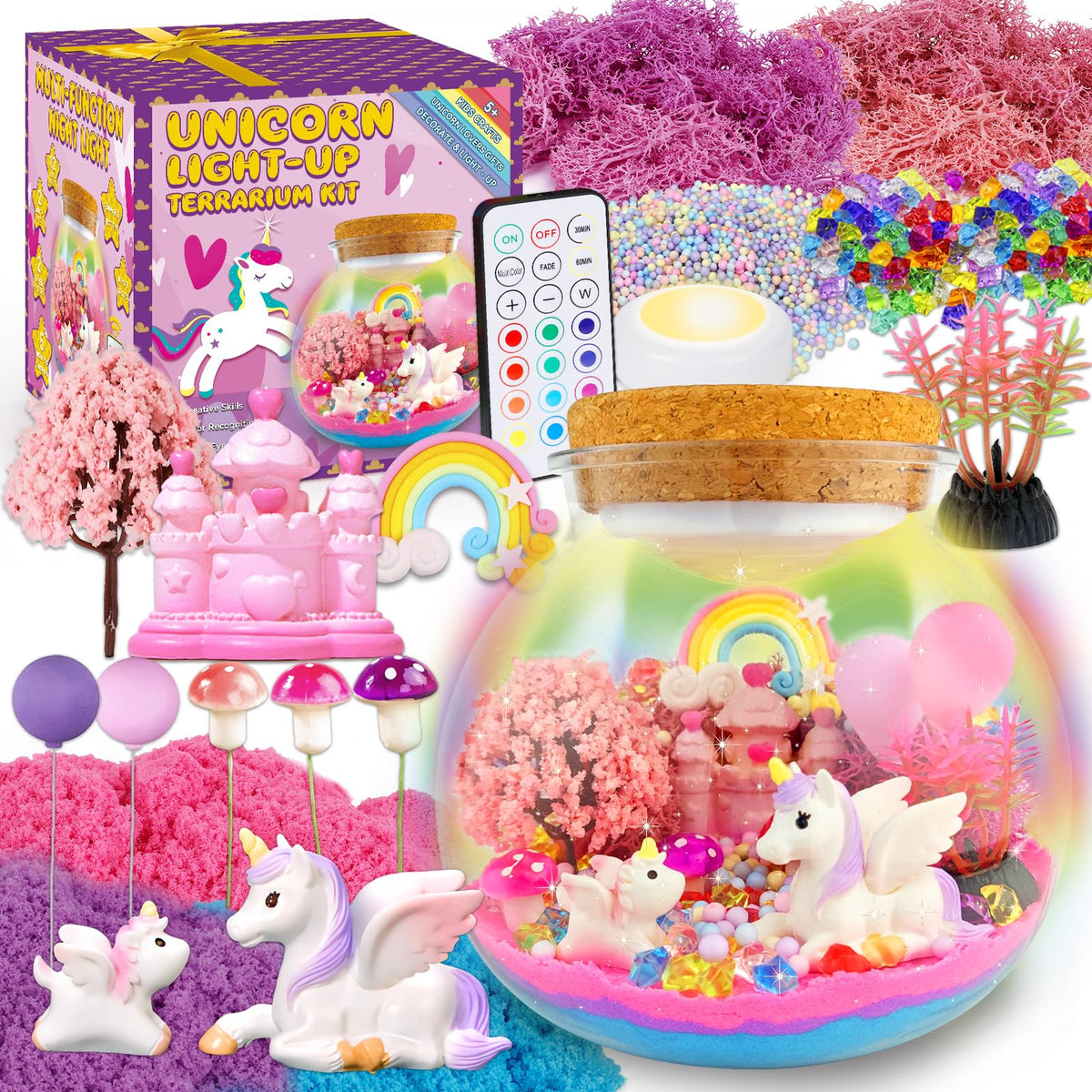 7july Unicorn Terrarium Kit box front ready for imaginative crafting.