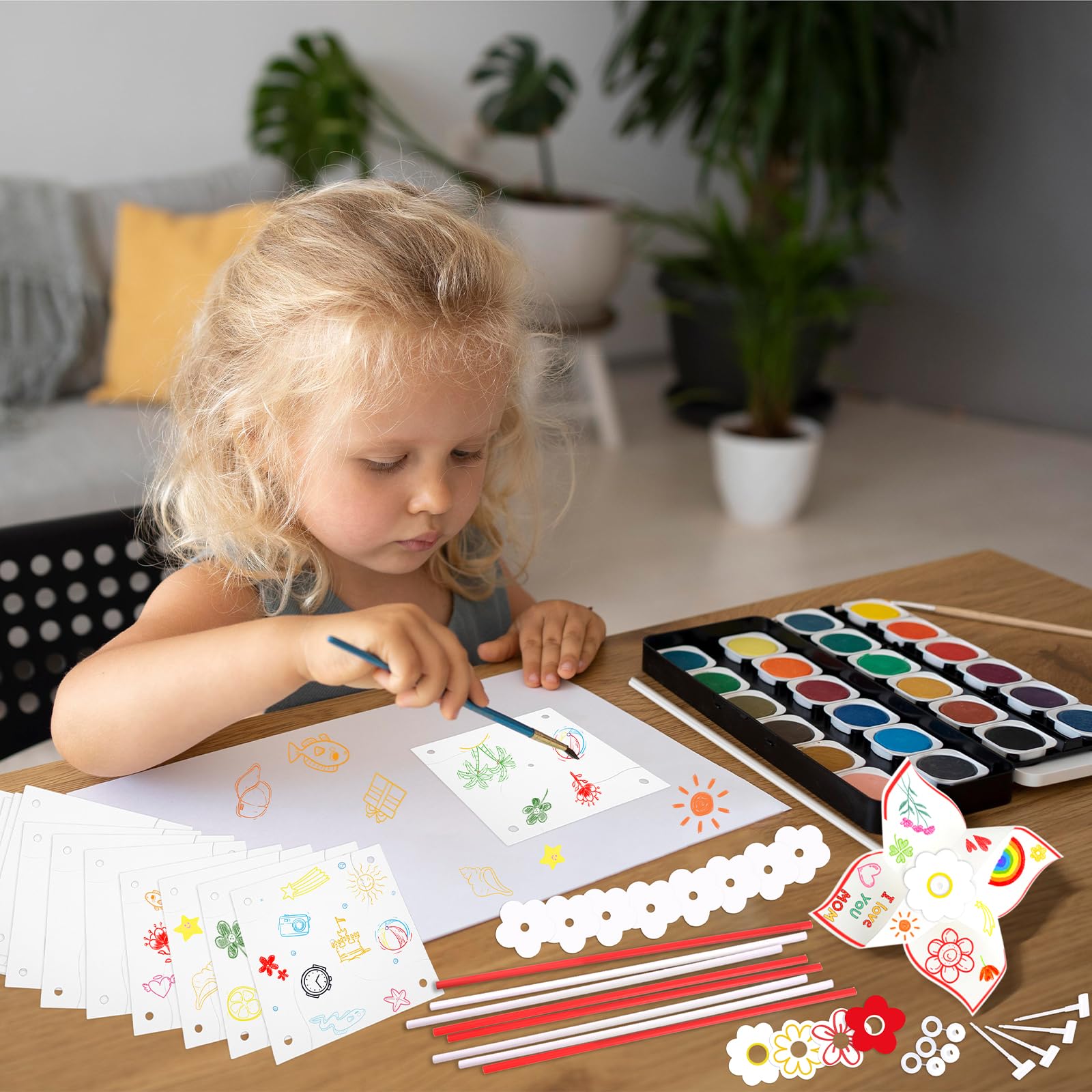 80UncleKimby Easter pinwheels for seasonal art projects