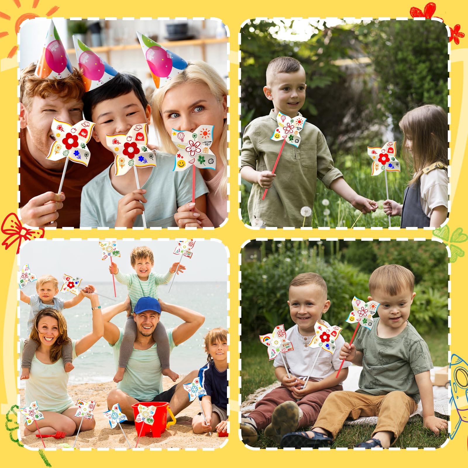 80UncleKimby pinwheels outdoors adding colorful garden accents