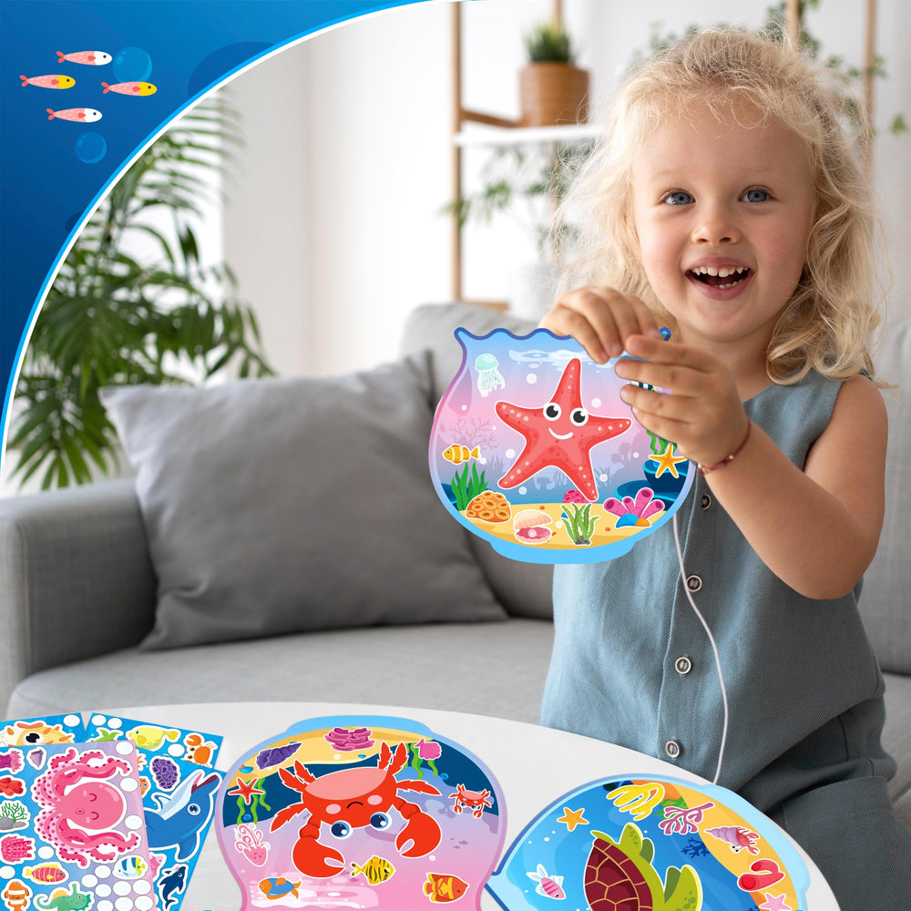 80UncleKimby glossy ocean stickers brighten crafts and party decor.