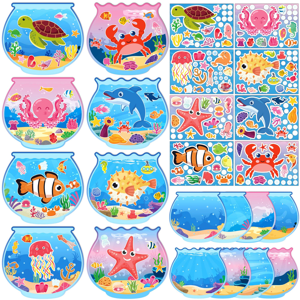 80UncleKimby pink under the sea fishbowl background for kid-friendly crafts.