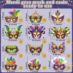 80UncleKimby Mardi Gras mask design 4 – playful shapes for interactive party favors.