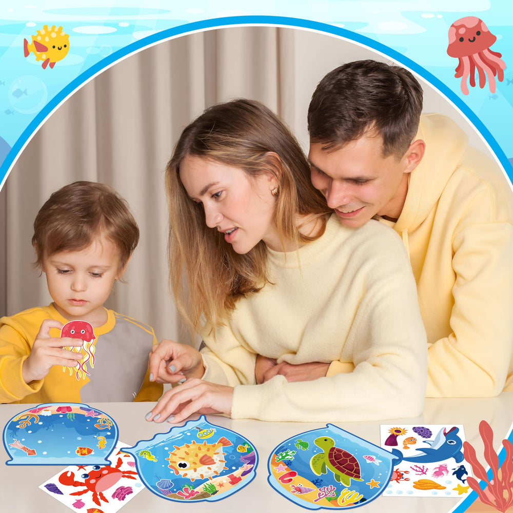 80UncleKimby glossy ocean sticker sheets for vibrant classroom projects