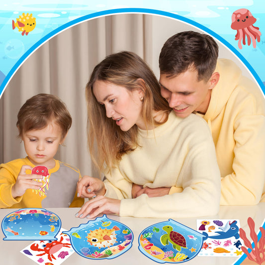 80UncleKimby glossy ocean sticker sheets for vibrant classroom projects
