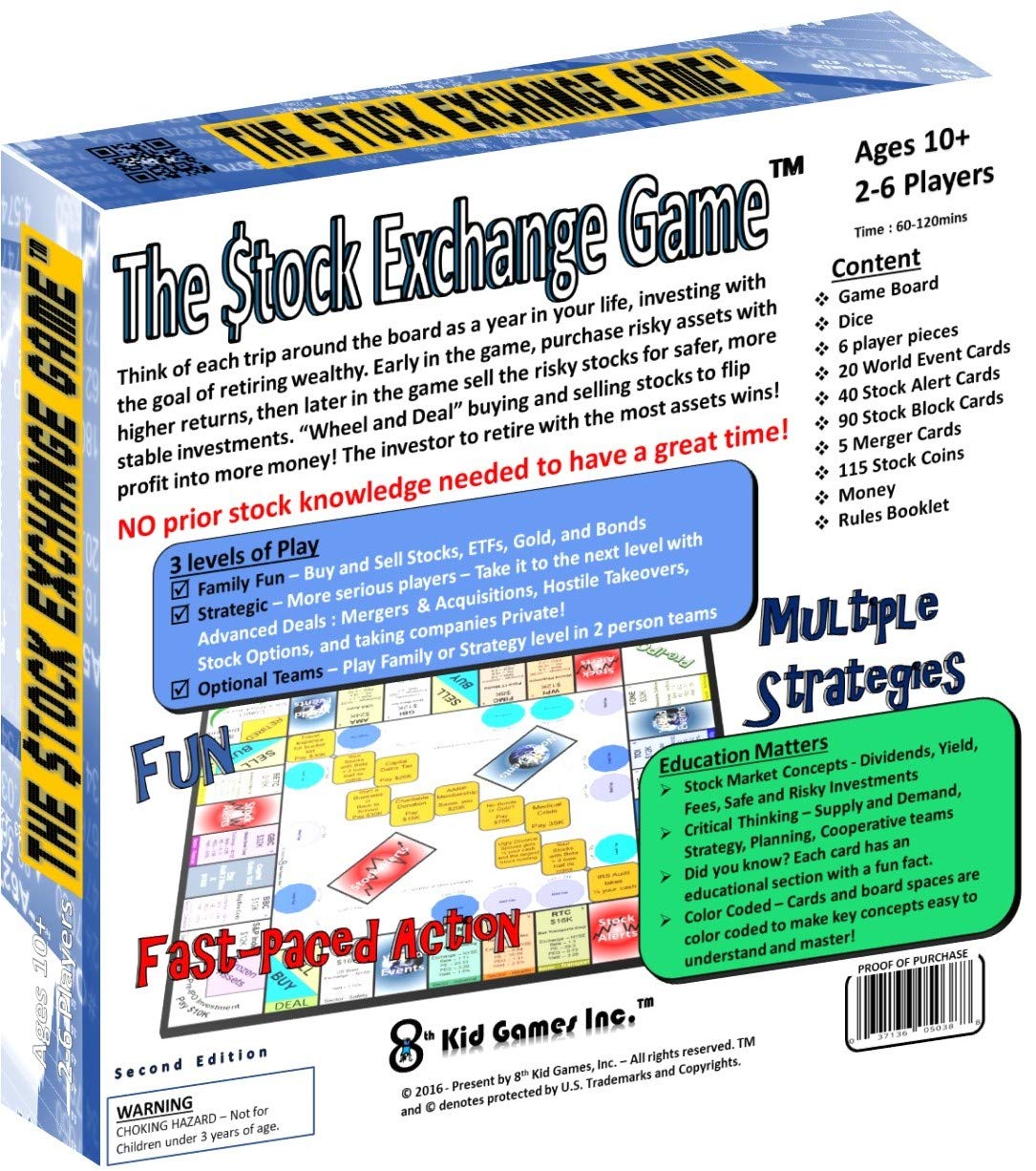 8th Kid Games Stock Exchange Game strategy mode – challenging play for older kids and adults.