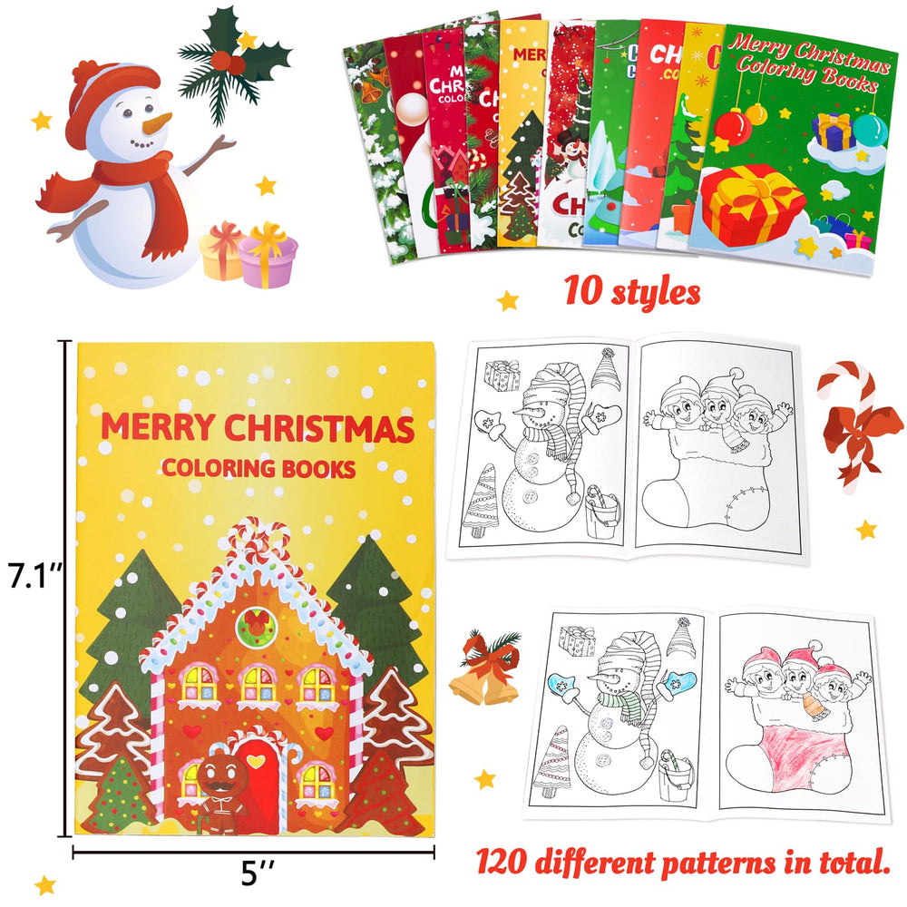 90shine Christmas coloring books with snowman and reindeer characters for seasonal play