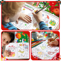 90shine Christmas coloring pages featuring elf, penguin, and Santa designs for holiday fun