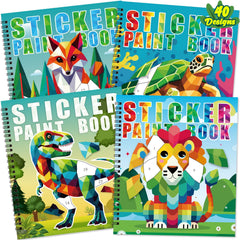 90shine dinosaur sticker-paint-book cover sparks creative play and fine motor skills
