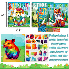 90shine land-animals sticker-page supports imaginative play and color coordination