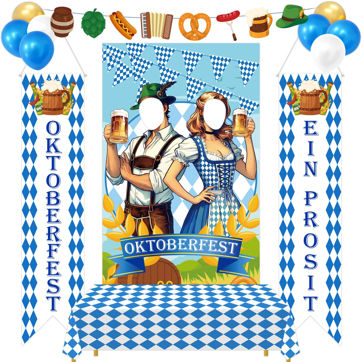 90shine Oktoberfest backdrop fabric for vibrant photo moments